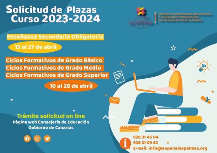 Solicitud de PLAZAS 2023 - 2024